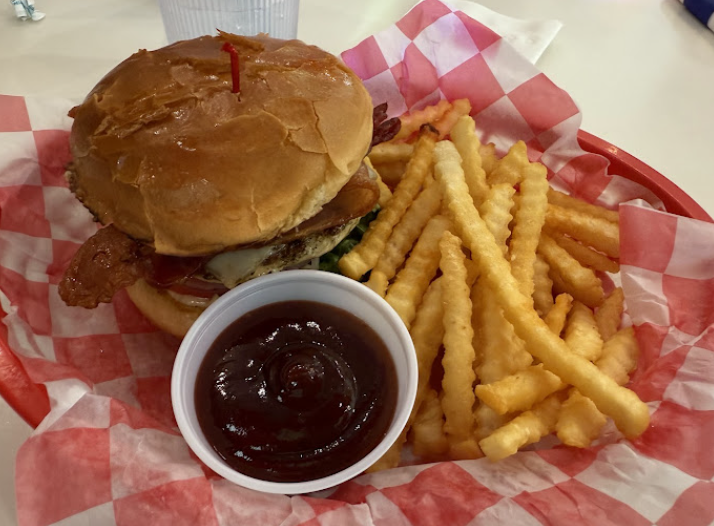 Ed Debevic's signature dishes World's Smallest Sundae
Ed's Big Burger
Ed's Mom's Meatloaf Sandwich